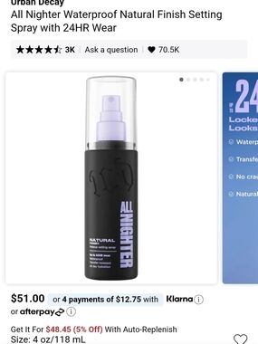 Urban Decay All Nighter Setting Spray